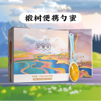 云南丁氏彩蜜坊土蜂蜜椴树蜜便携勺子蜜20小包装蜂蜜礼盒